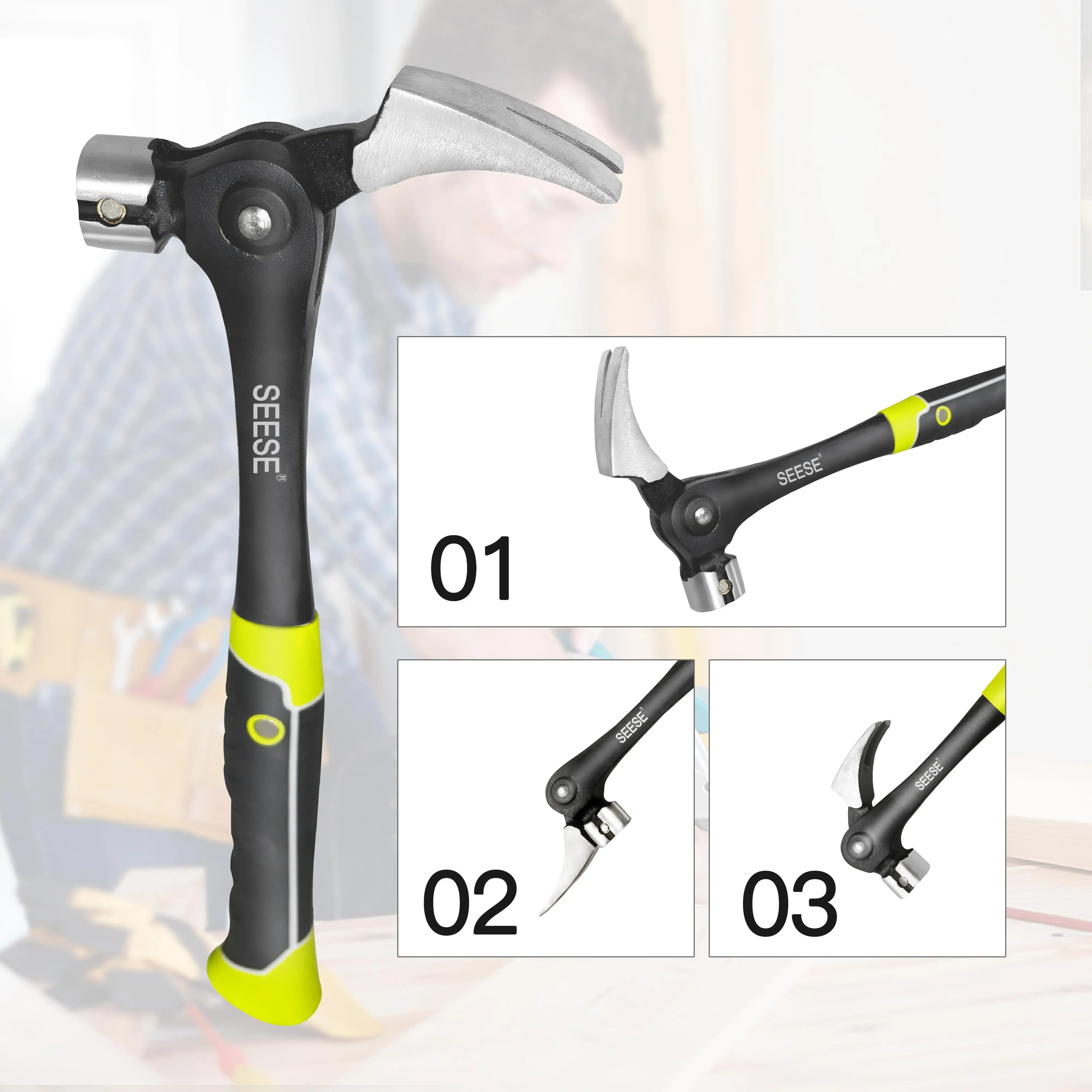 16oz Claw Hammer with Magnetic Nail Starter